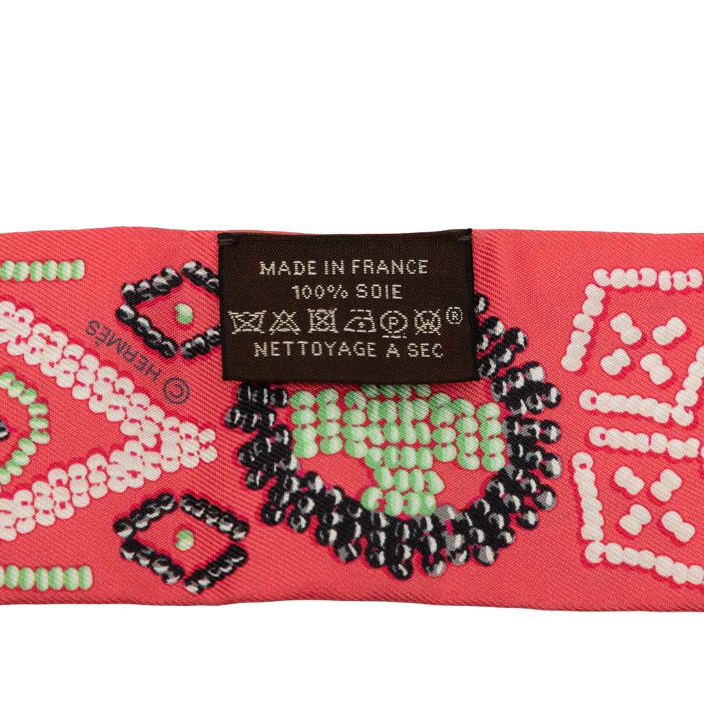 Pre-Loved Hermes Kelly En Perles Twilly Silk Scarf - Picture 3 of 4
